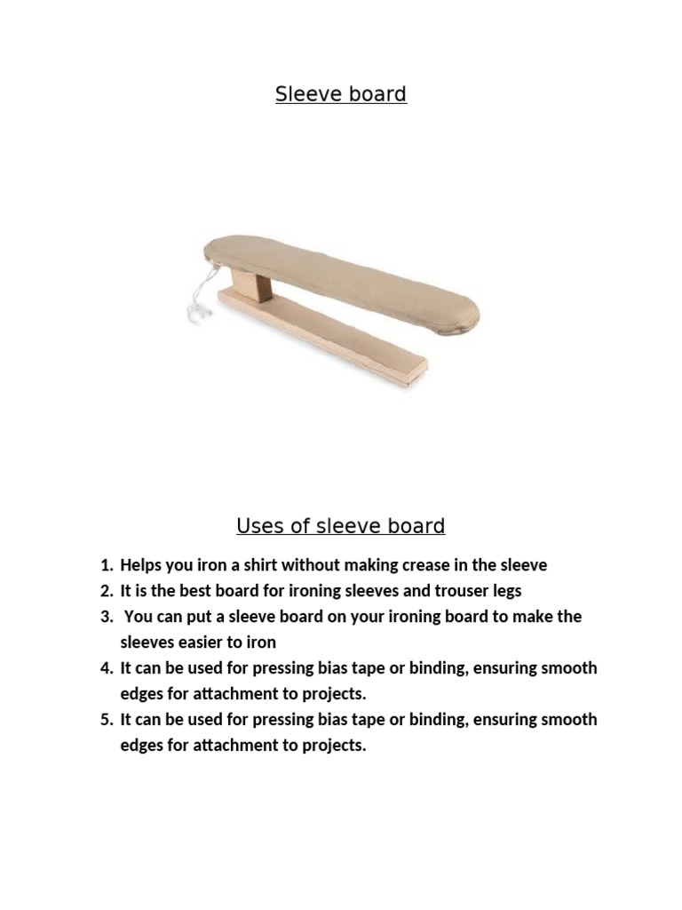 Uses of a Sleeve Board in Sewing | PDF