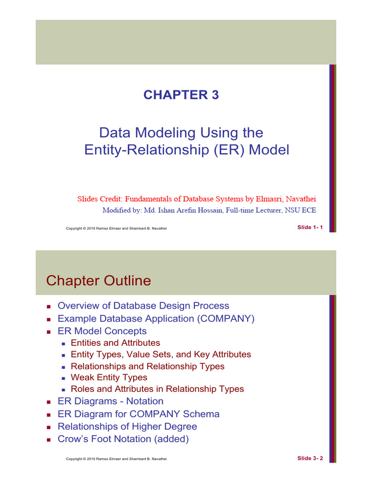 CSE311 IAH Slide02 ER | PDF | Conceptual Model | Computing