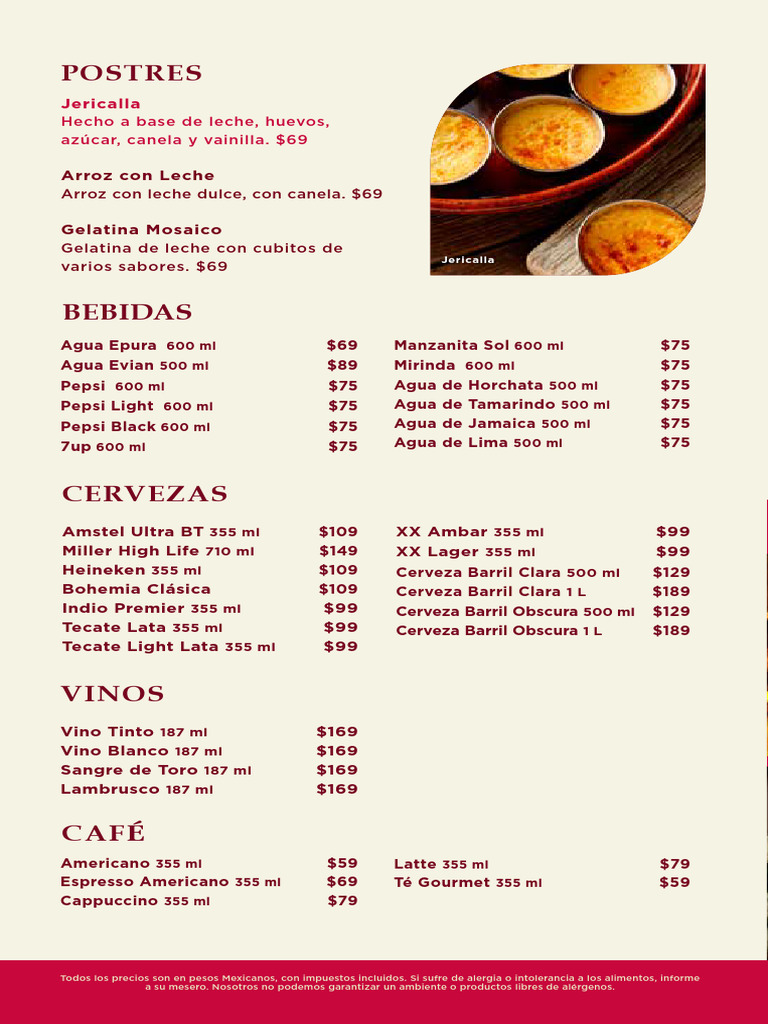 OTATES MENU 19X32 Comidasycenas V2 | PDF | Taco | Cocina mexicana