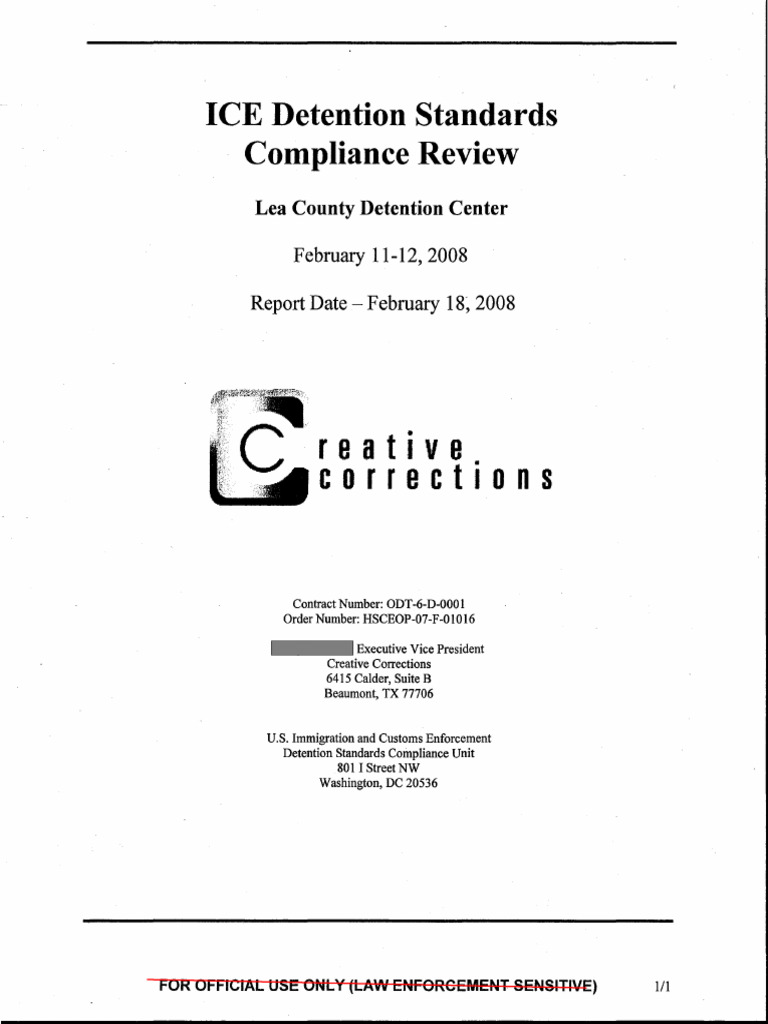 ICE Compliance Review: Lea County Detention | PDF | Tuberculosis ...
