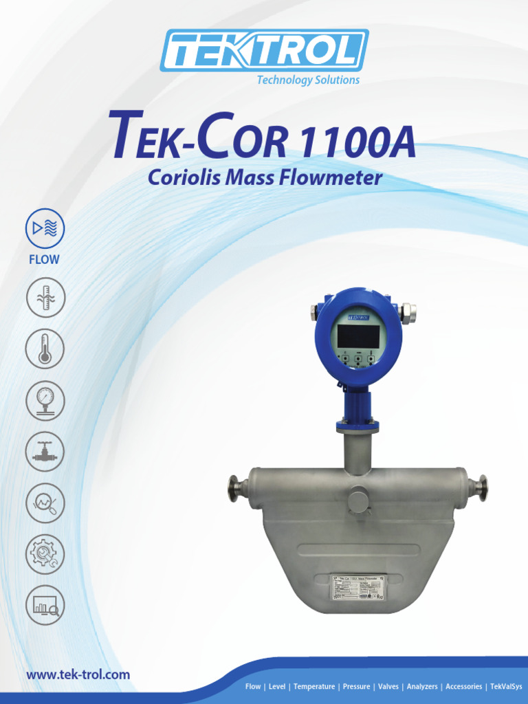 Tek Cor 1100A Catalog | PDF | Flow Measurement | Metrology