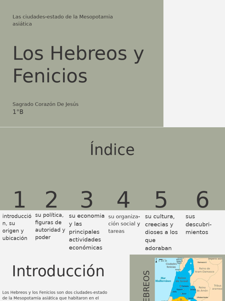 Los Hebreos y Fenicios | PDF | Fenicia | Palestina (Región)