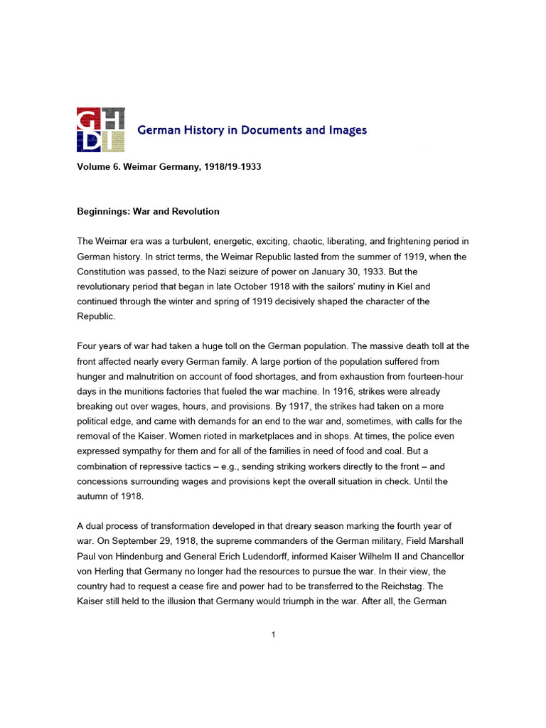 German history in documents and images weimar germany pdf weimar