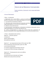 Informe Final de La Comisión de Análisis y Evaluación de Las Responsabilidades en El Conflicto Del Atlántico Sur (Informe Rattenbach)