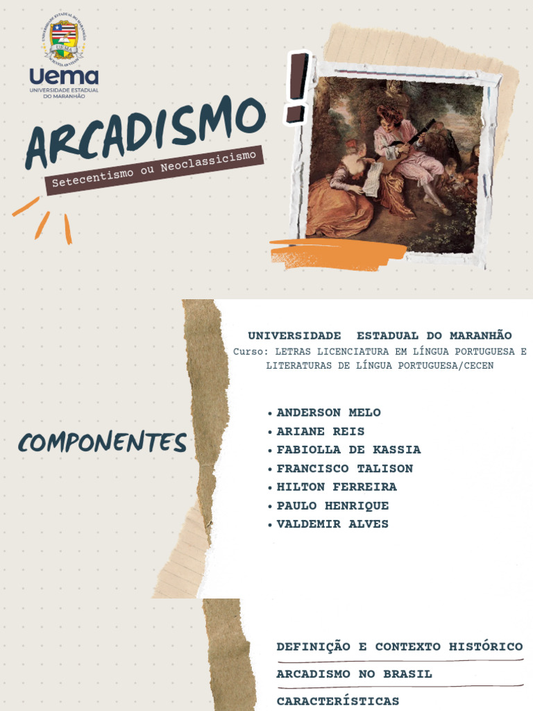 Arcadismo: Características e Autores | PDF | Romantismo | Poesia