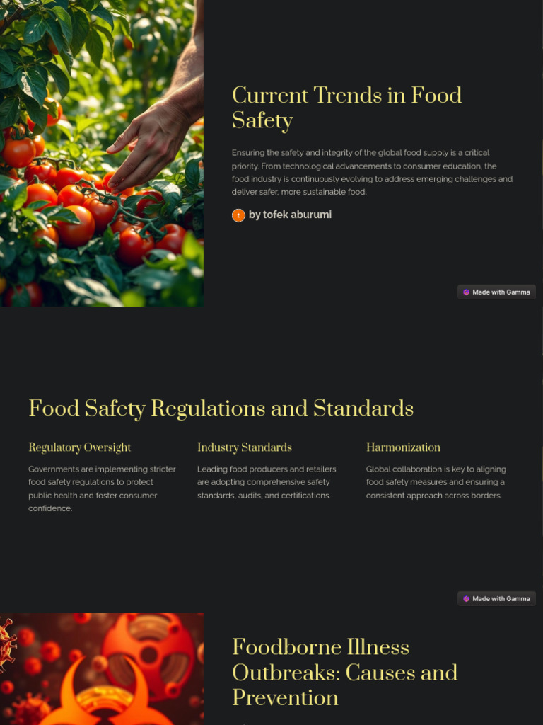 Current Trends in Food Safety | PDF | Food Safety | Sustainability
