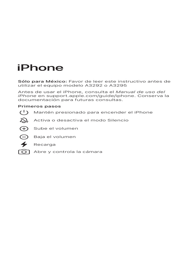 Instructivo de uso iPhone 16 en México | PDF | Yo telefono | Apple Inc.