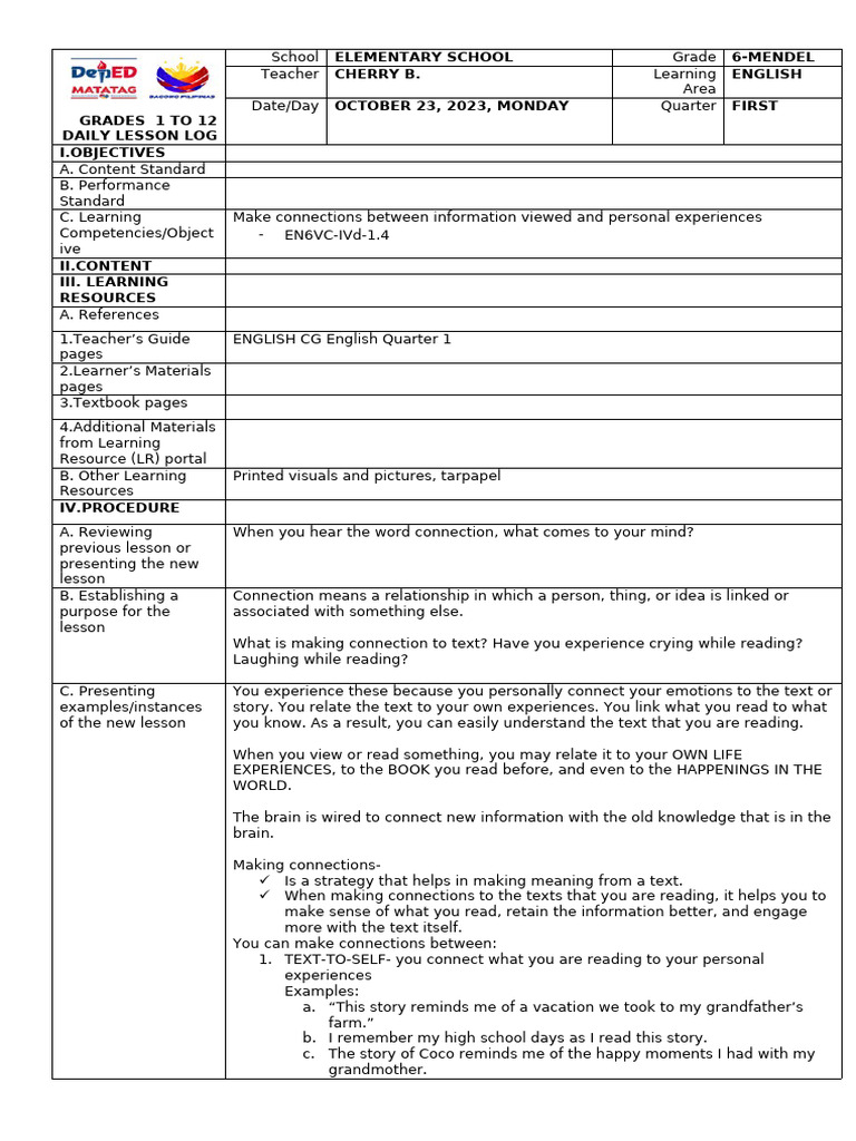 DepEd Important Dates for October 2023 | PDF | Learning