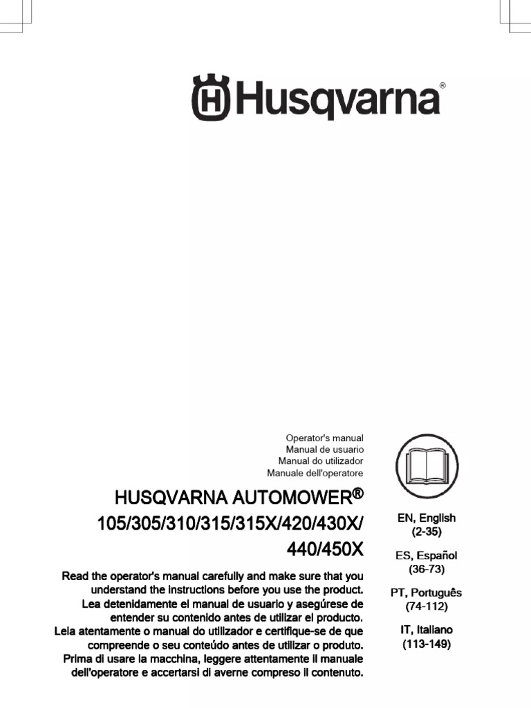 Husqvarna Automower 305 User Manual (English - 152 Pages) | PDF