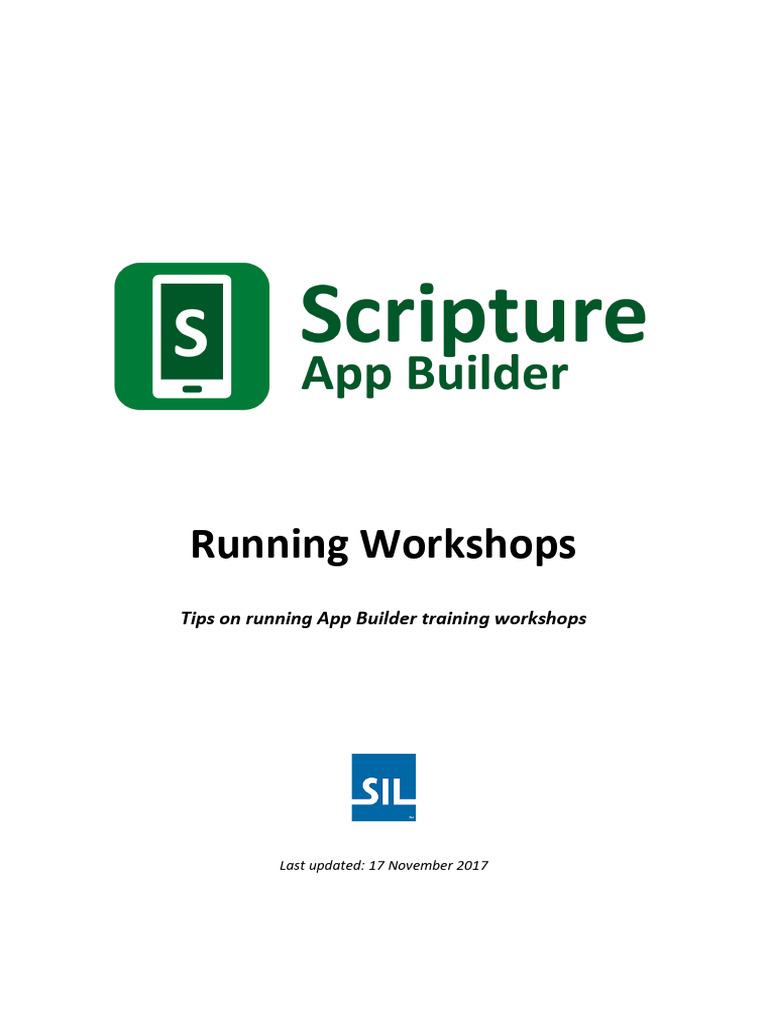Scripture App Builder 09 Running Workshops | PDF | Installation ...