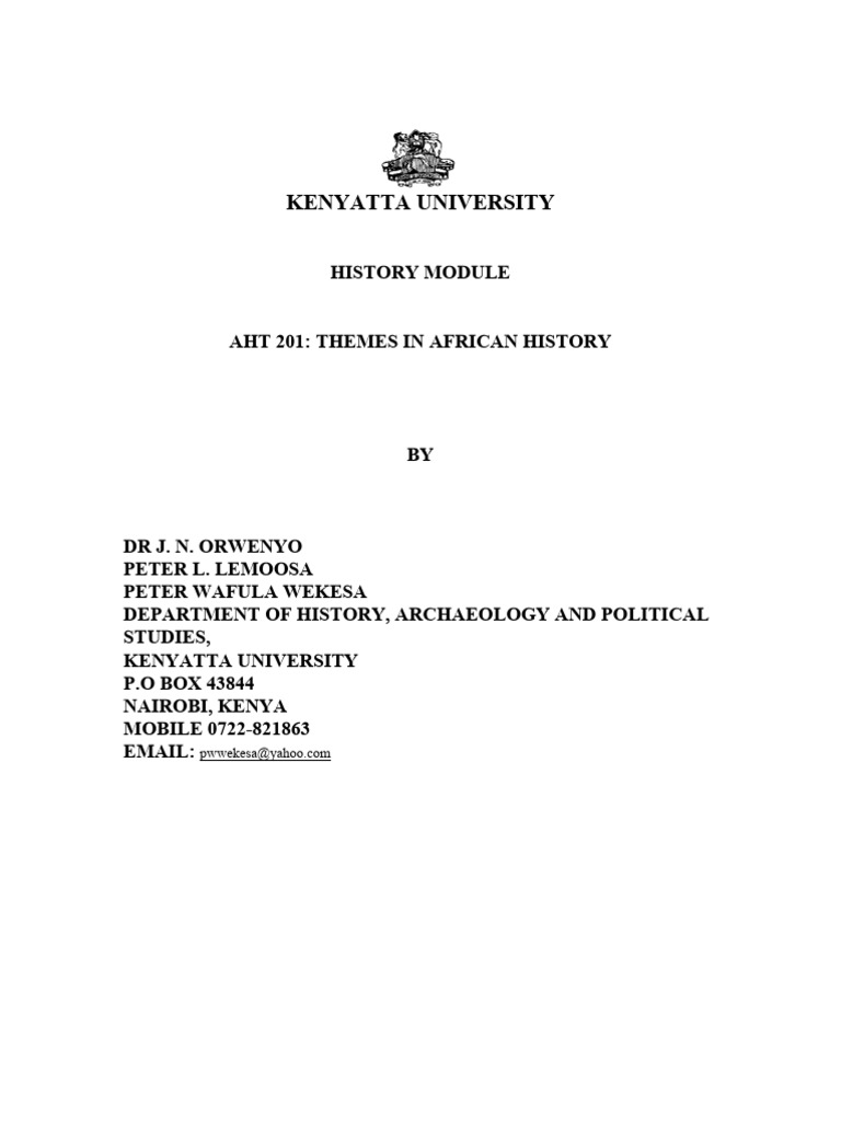 Themes in African History Module | PDF | Africa | Gold