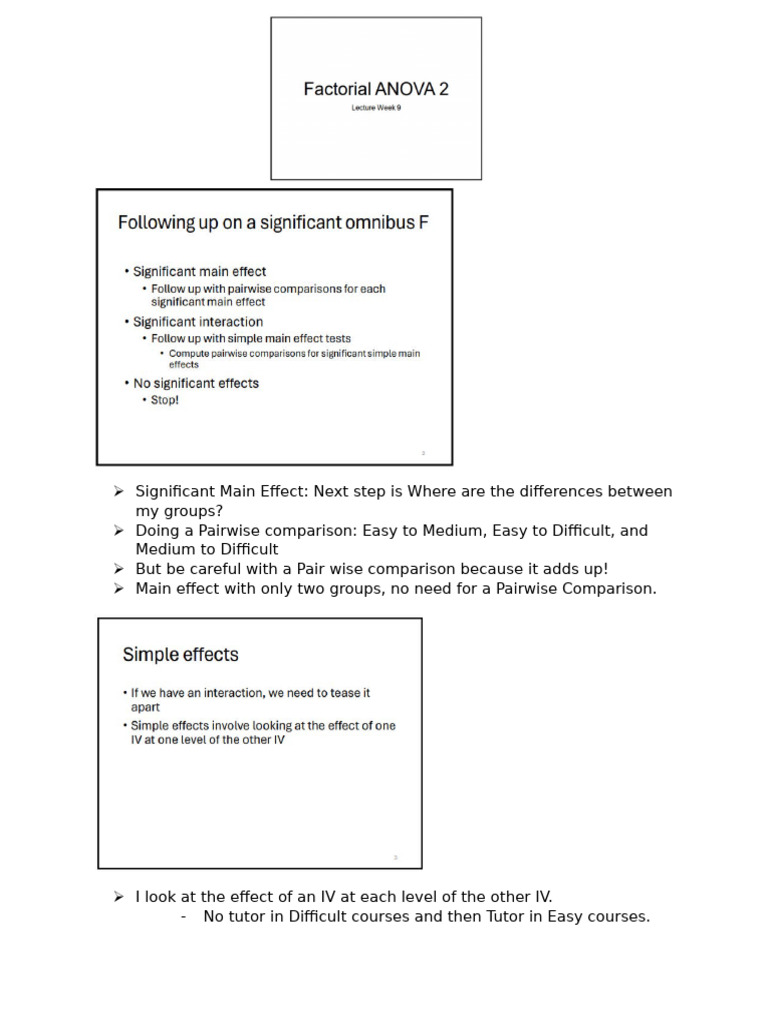 LEC Week 9 Factorial ANOVA 2 | PDF | Analysis Of Variance | Student's T ...
