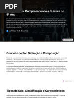 Definição e Classificação dos Sais | PDF | Sal (Química) | Ácido