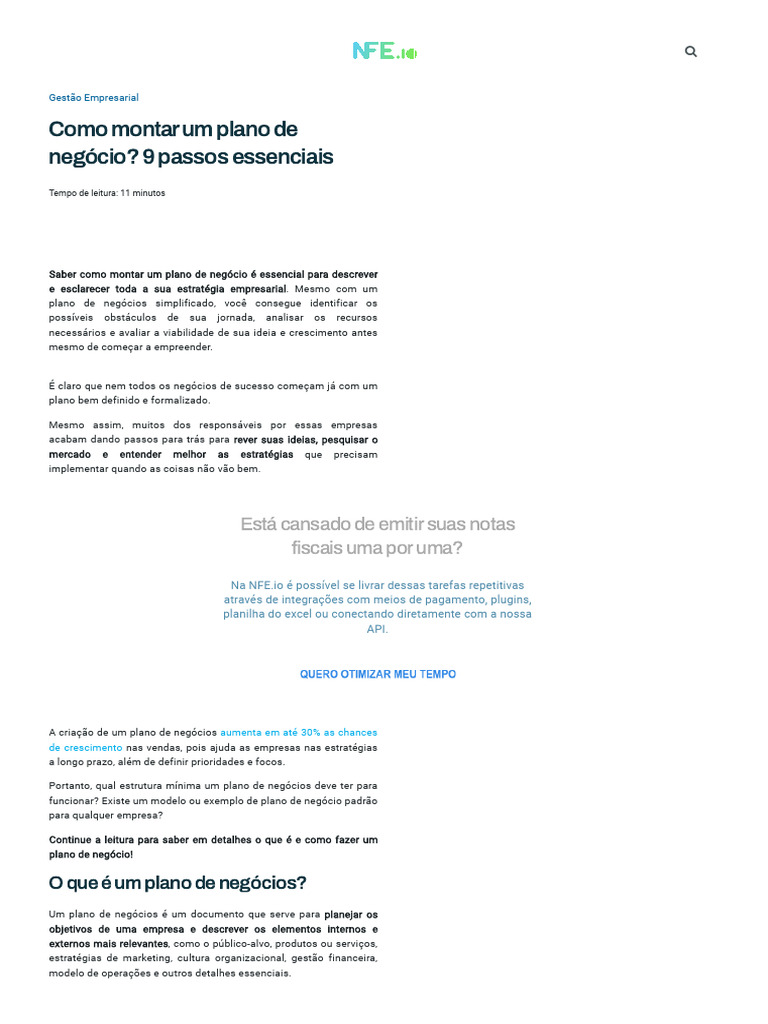 Como Montar um Plano de Negócio: 9 Passos | PDF | Marketing | Business