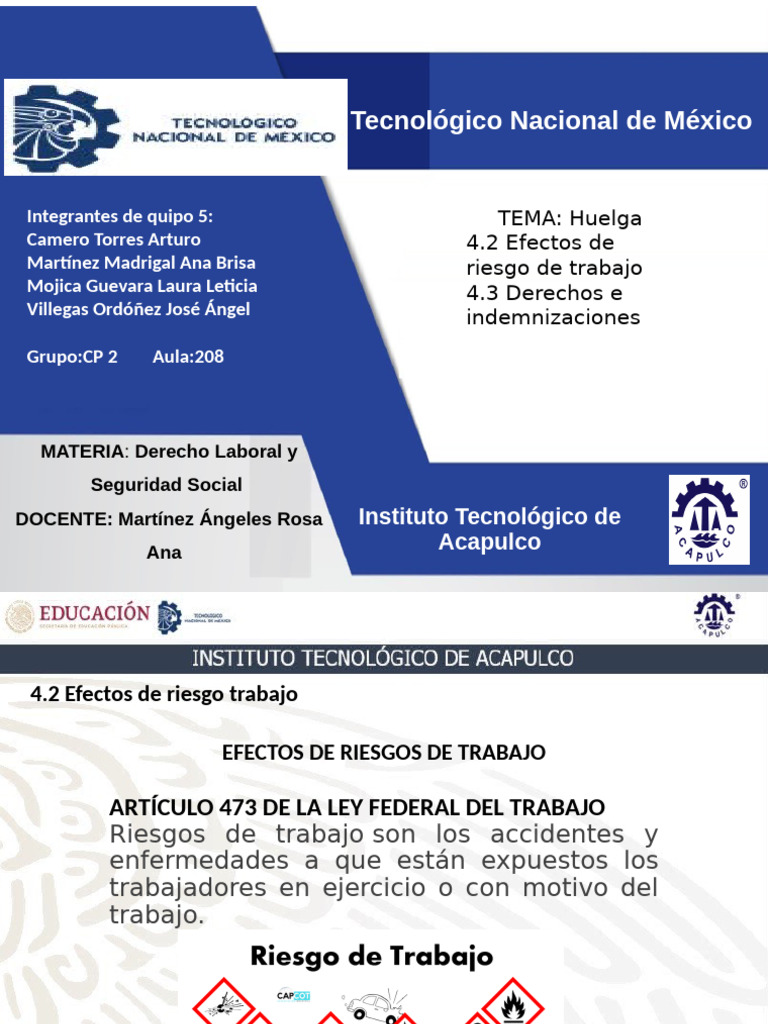 Efectos y Derechos en Riesgos Laborales | PDF | Daños y perjuicios ...