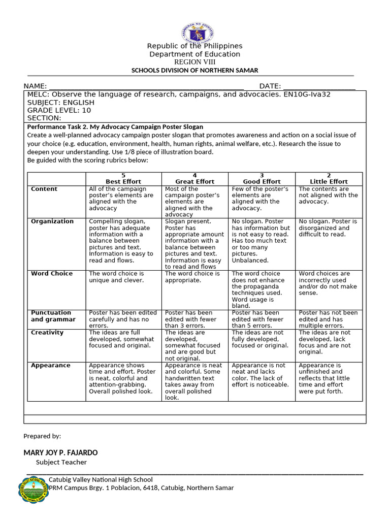Advocacy Campaign Poster Guidelines | PDF | Cognition | Human Communication