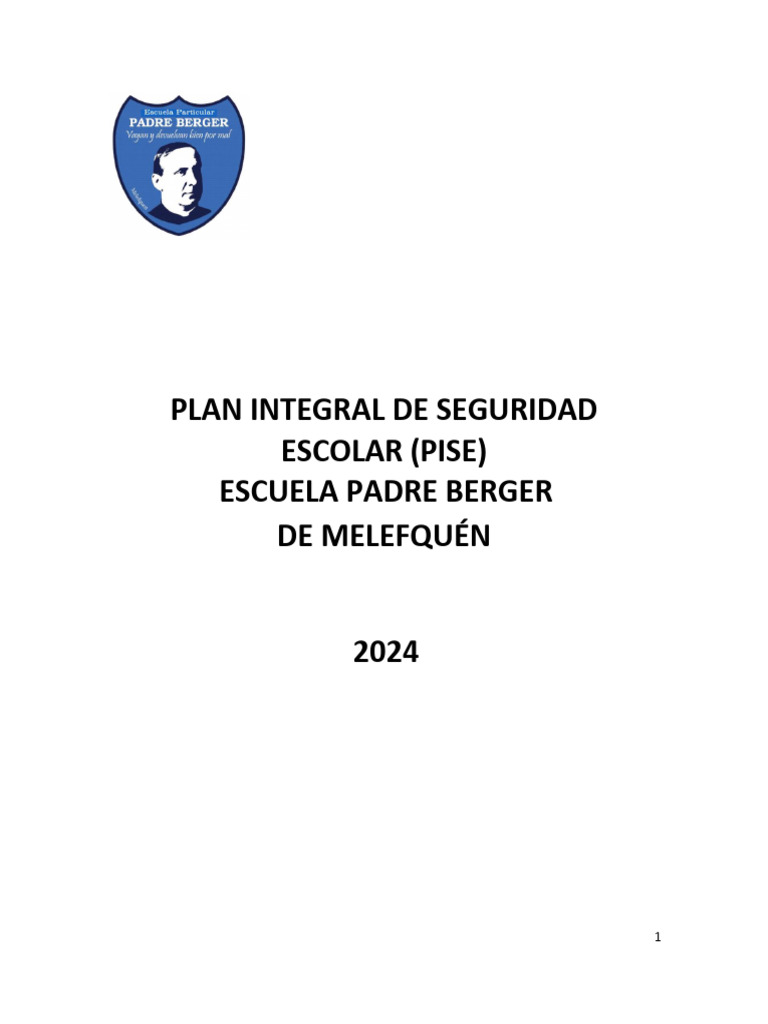 Plan Integral de Seguridad Escolar 2024 | PDF | Temblores | Invalidez