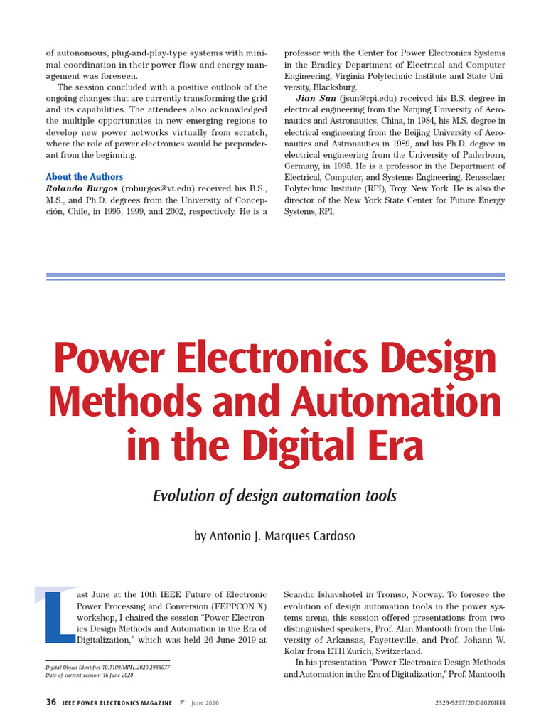 Power Electronics Design Automation Insights | PDF | Alternating ...