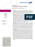 Derivatives Outlook - Change Coming in 2012 - More Regulations, Volatility Expected