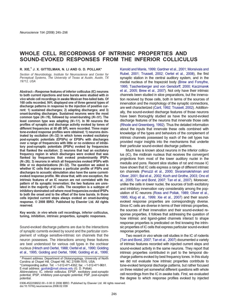 Xie et al 2008 pdf excitatory postsynaptic potential inhibitory