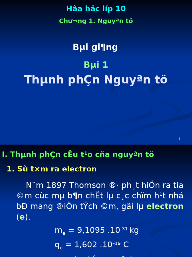 TH NH PHÇN Nguy N Tö: B I Gi NG | PDF