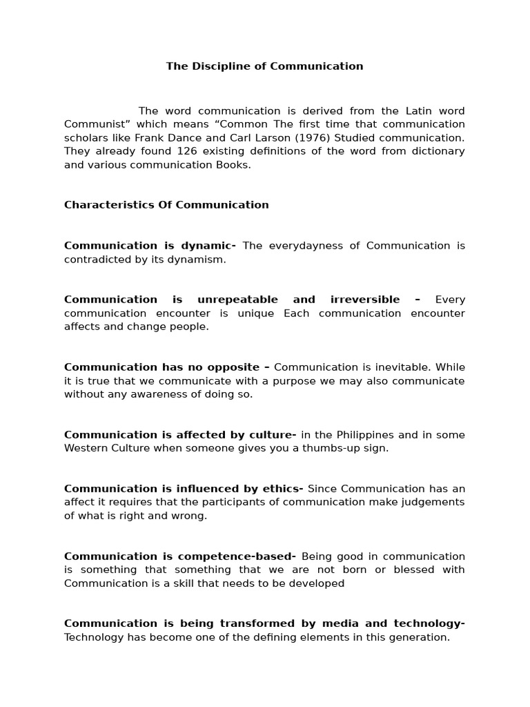 Understanding Communication Dynamics | PDF | Communication | Nonverbal ...