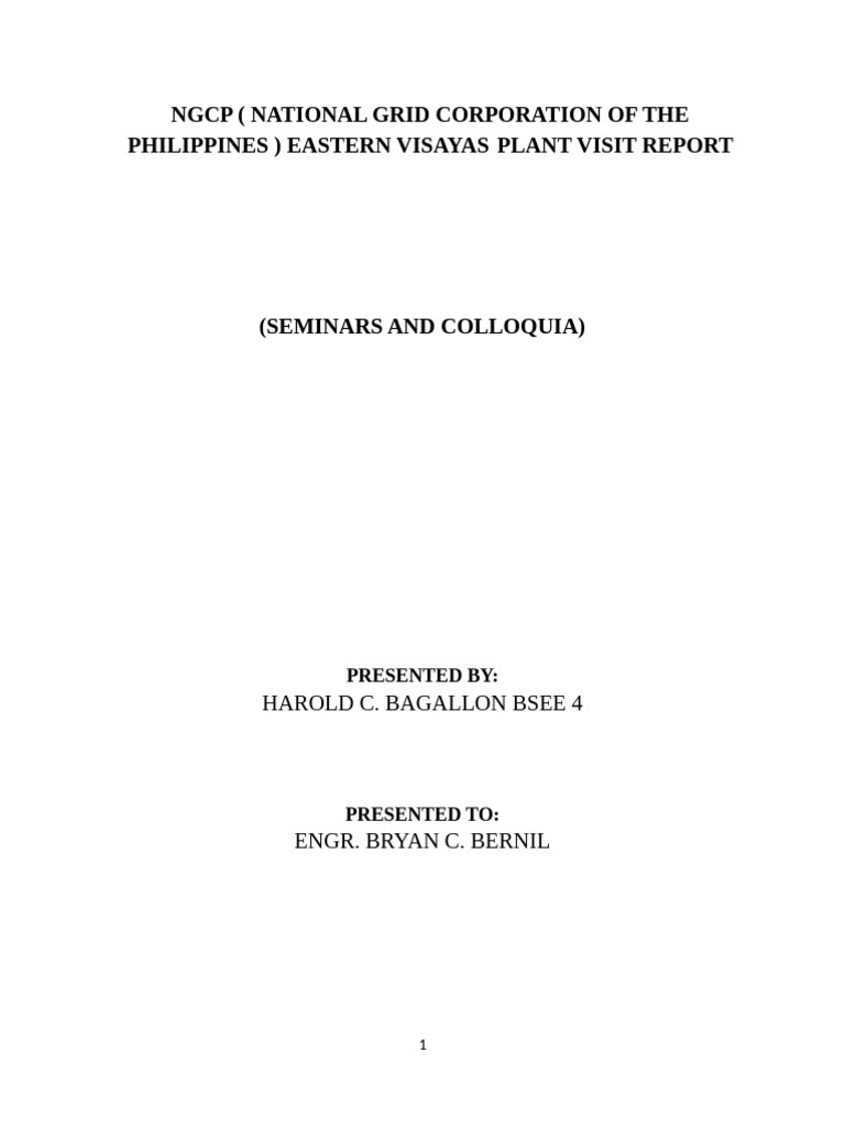 NGCP - Bagallon | PDF | Electrical Grid | Electric Power Transmission
