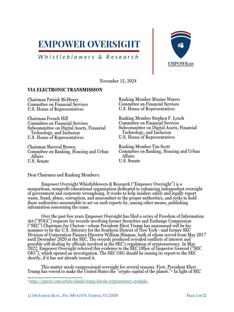 SEC Conflicts of Interest Investigation | PDF | U.S. Securities And ...