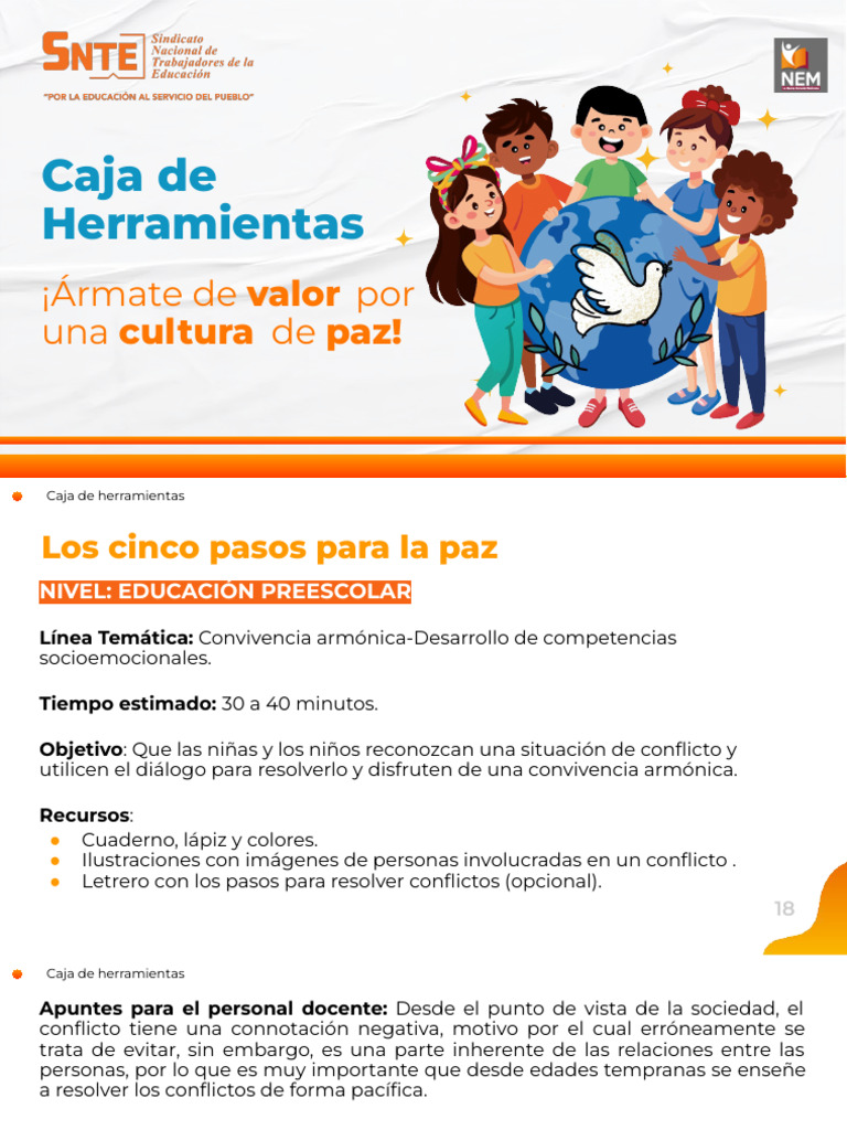 Herramientas para una Cultura de Paz | PDF | Evaluación | Maestros