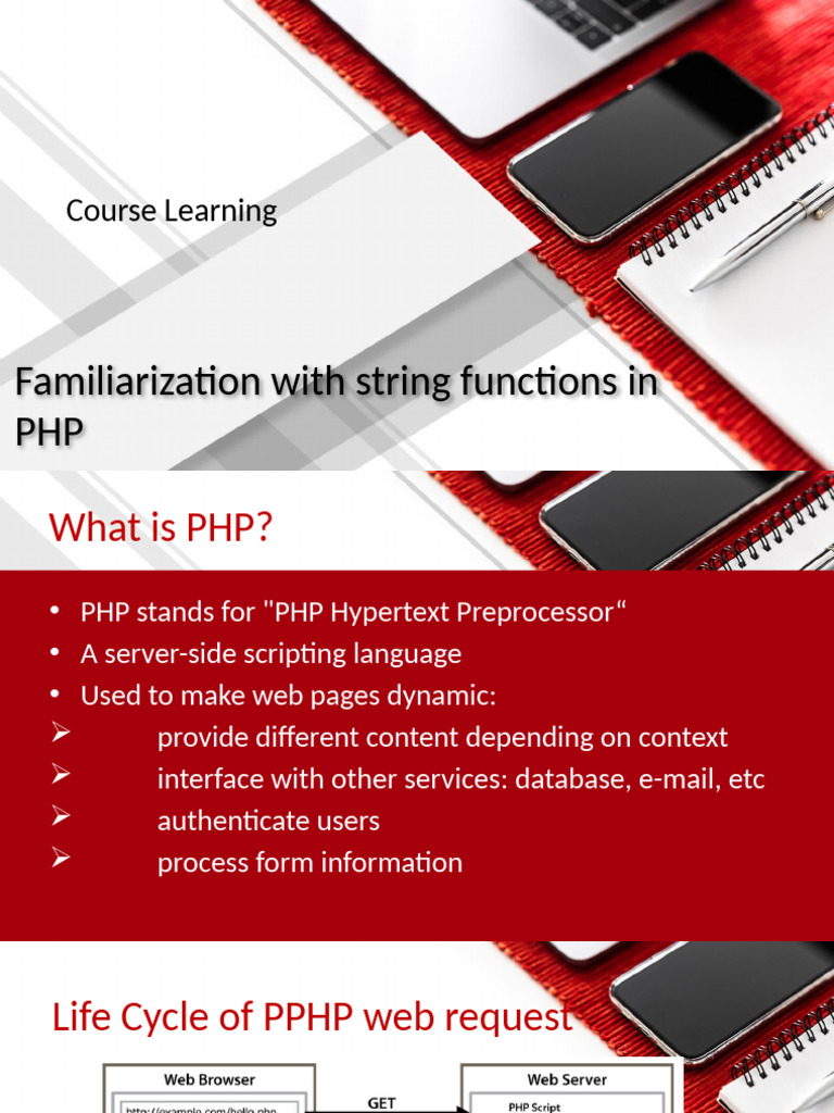 CourseLecture Familiarization With String Functions in PHP | PDF | Php ...
