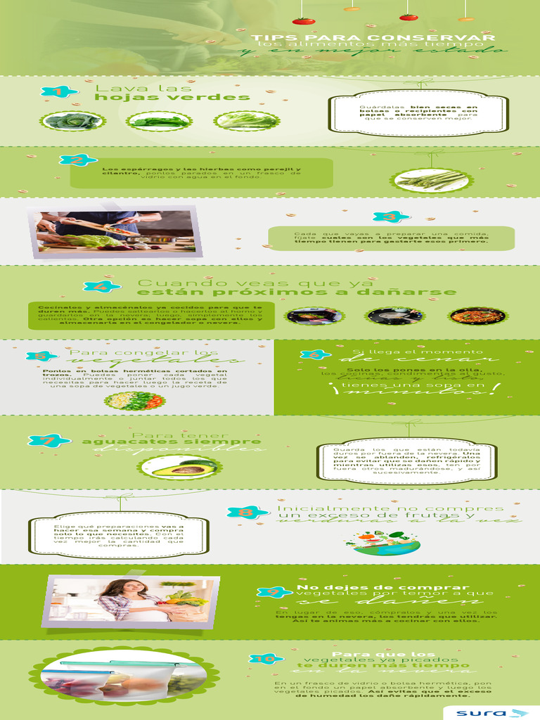 Tips para Conservar | PDF | Vegetales | Sopa