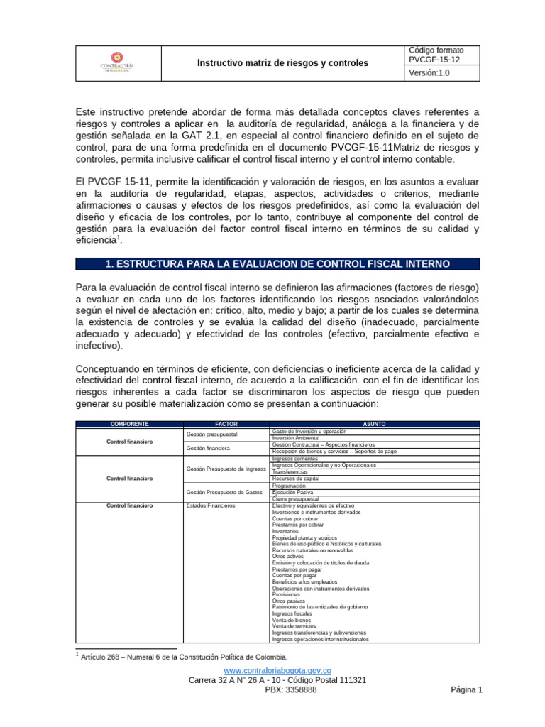 Matriz de Riesgos y Controles Auditoría | PDF | Presupuesto | Fraude