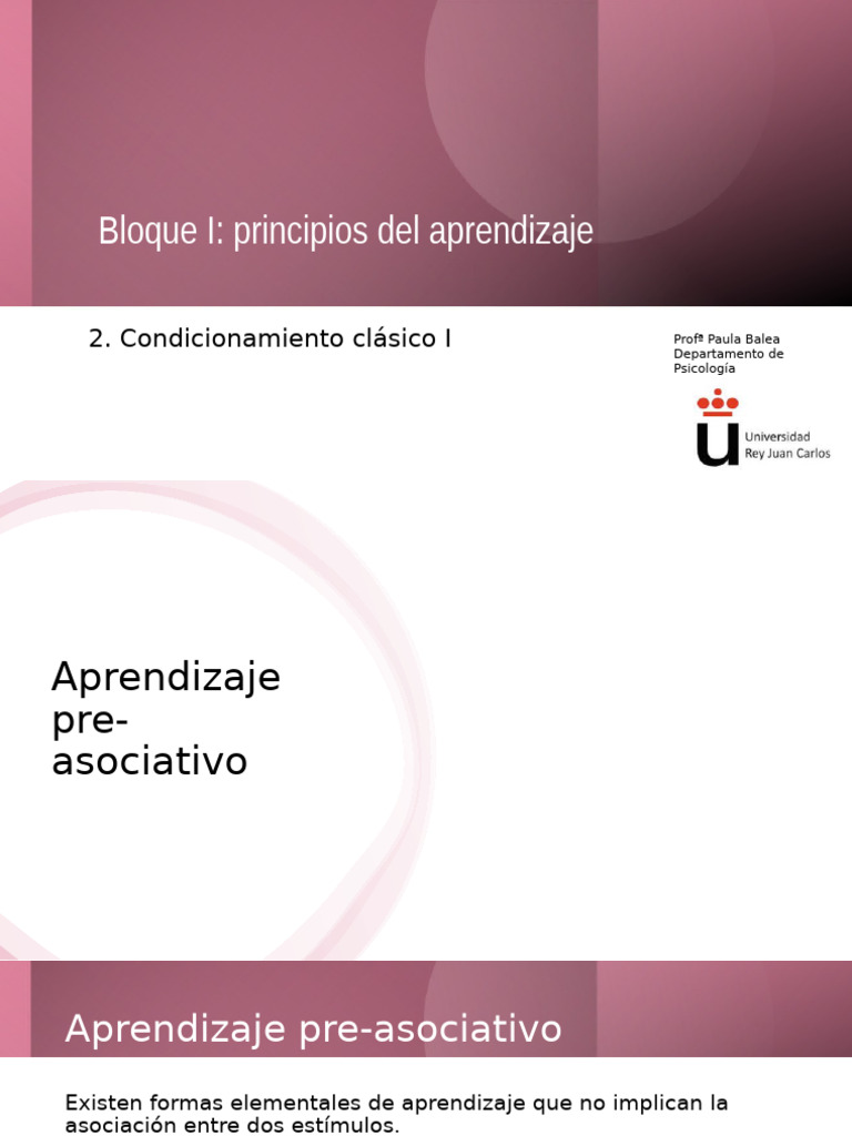 Tema 2.1 | PDF | Aprendizaje | Conceptos psicologicos