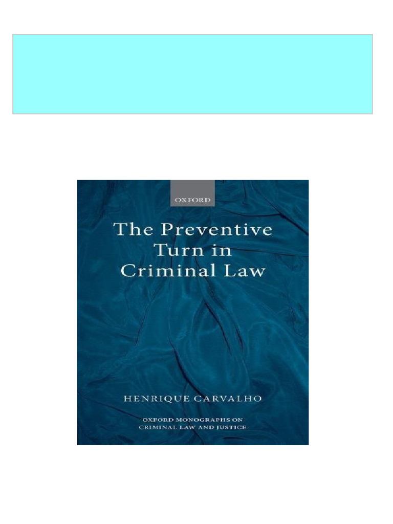 The preventive turn in criminal law first edition carvalho 2024 scribd