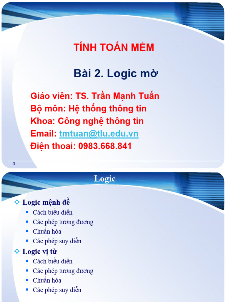 Logic Mờ | PDF