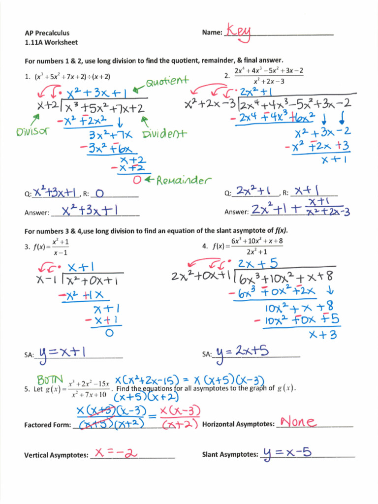 Extra Practice Topic 1.11A Key | PDF