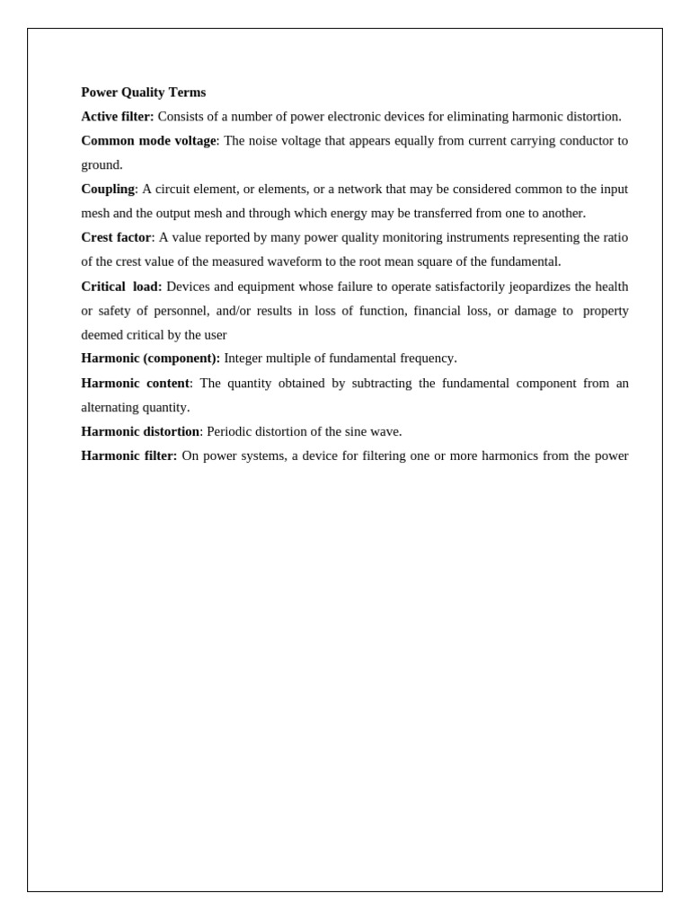 Power Quality Terminology Explained | PDF | Electromagnetic ...