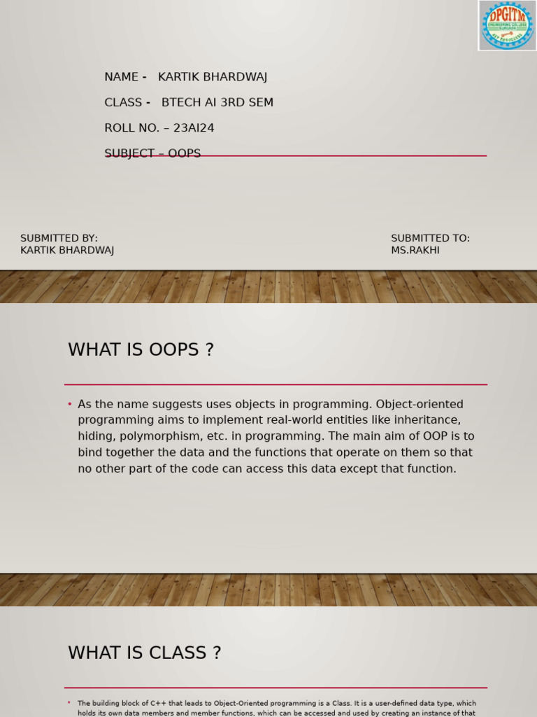 Oops Assignment - Kartik Bhardwaj | PDF | Method (Computer Programming ...
