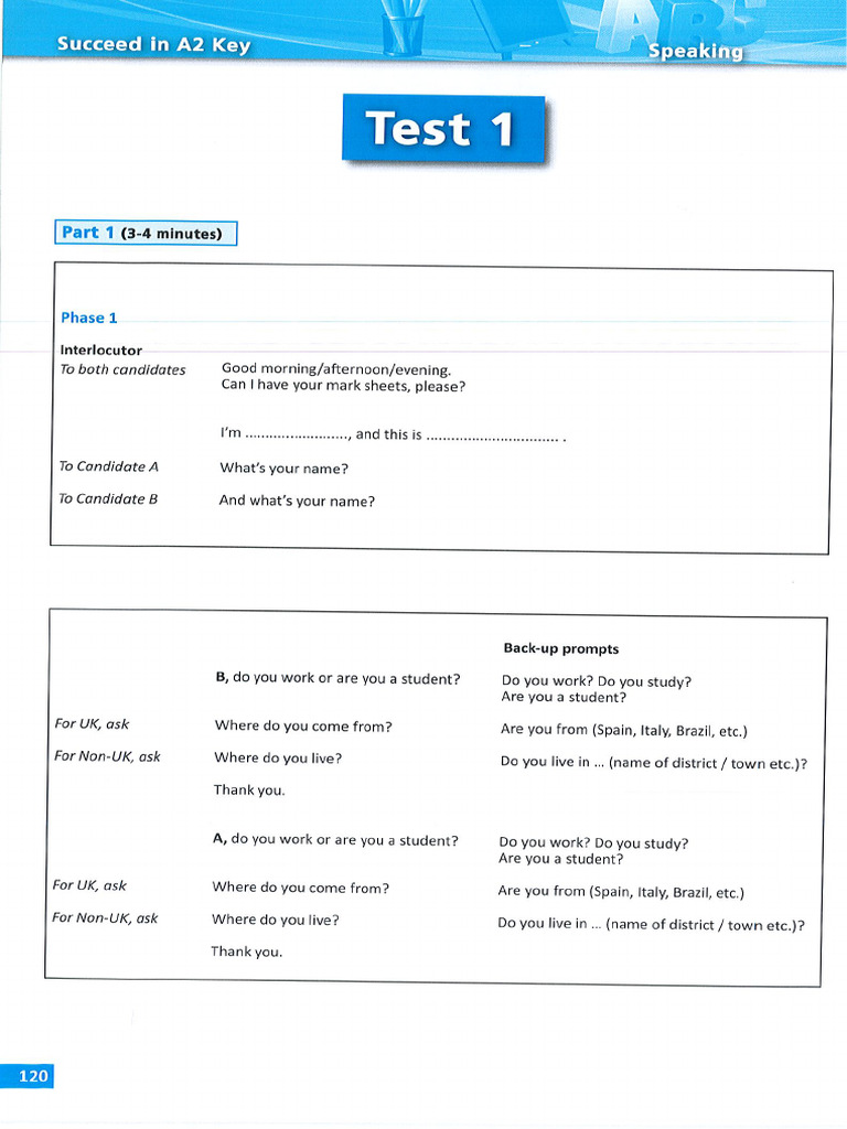 SD - Speaking Test - Full | PDF