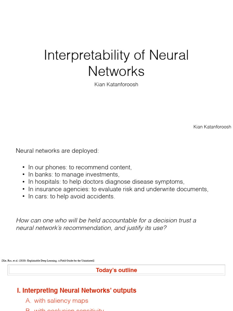 Lecture - 7 Interpretability of NN | PDF | Artificial Neural Network ...