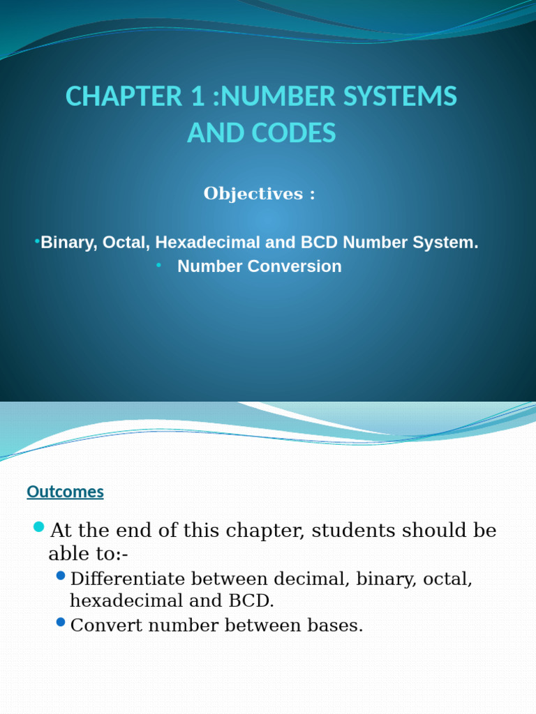 Chapter 1 Number Systems and Codes | PDF | Binary Coded Decimal | Decimal