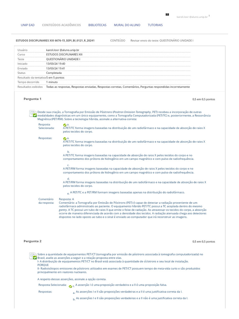 Resultados do Questionário de PET/CT | PDF | Tomografia por emissão de ...