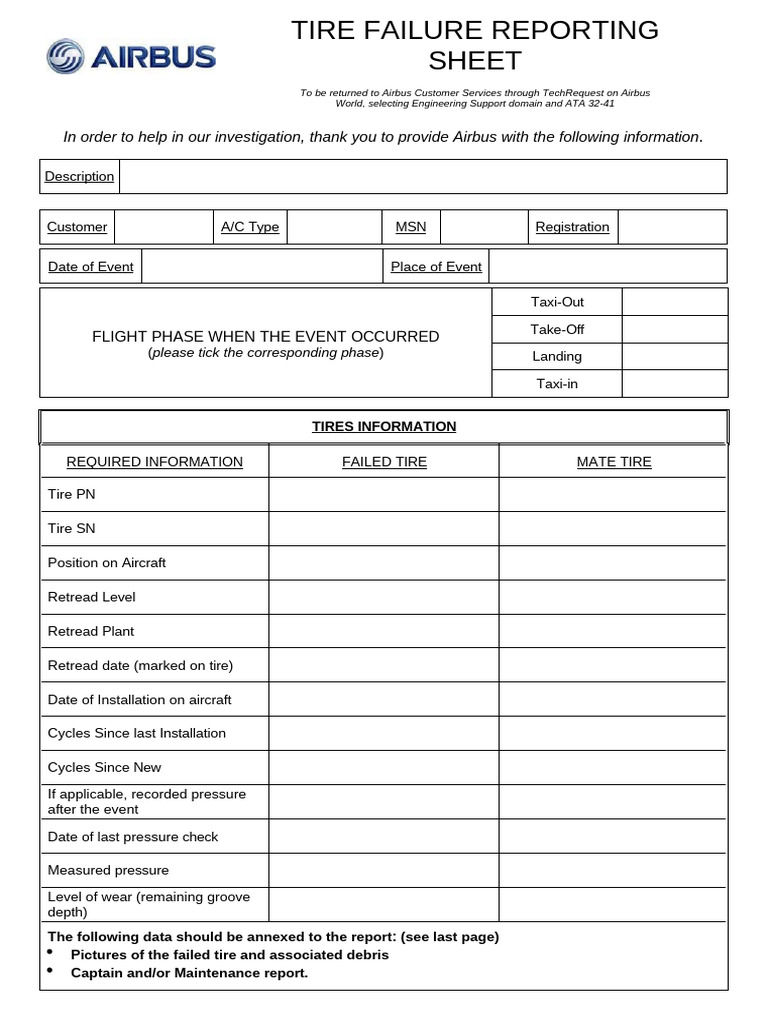 Tire Failure Reporting Guidelines | PDF | Tire | Foreign Object Damage
