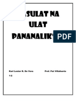 Pasulat Na Ulat