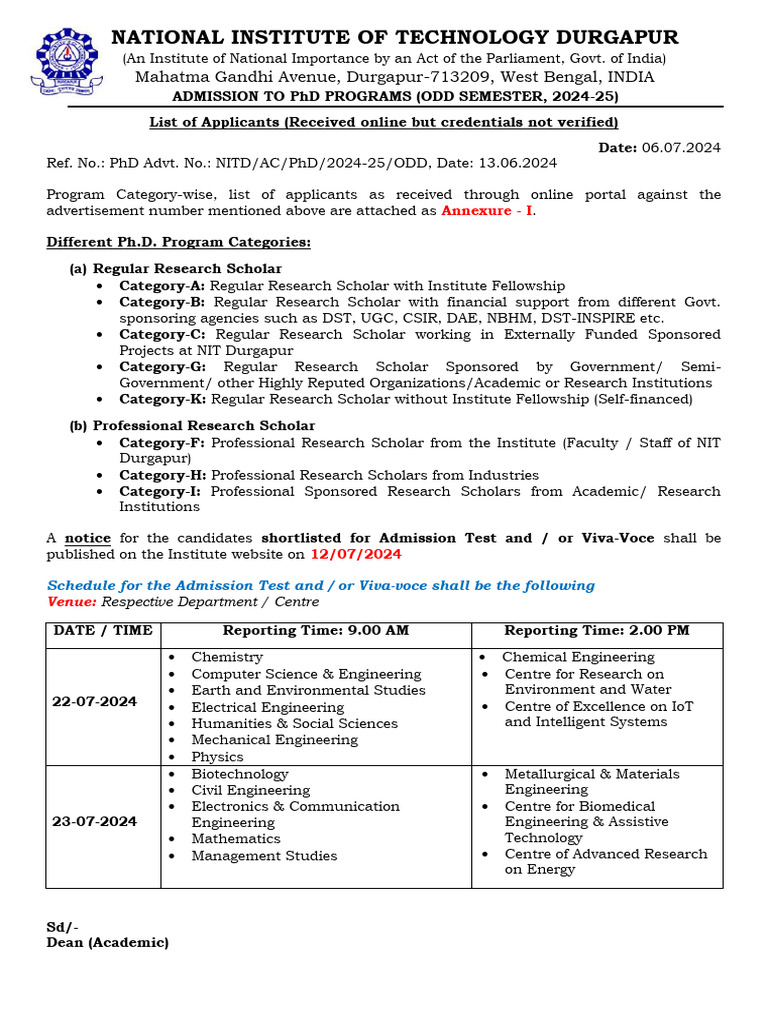 National Institute of Technology Durgapur: Mahatma Gandhi Avenue ...