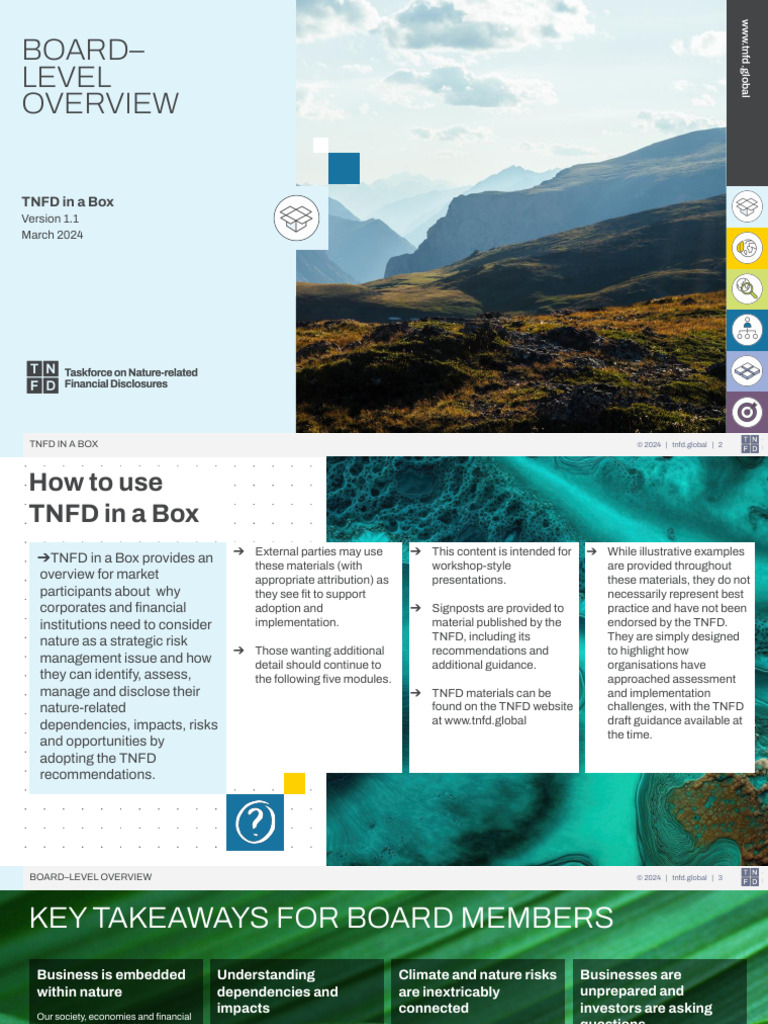 Overview of TNFD in a Box | PDF | Pollination | Ecological Resilience