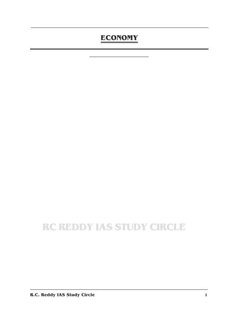 RC Reddy Ias Study Circle: Economy | PDF | Gross Value Added | Gross ...