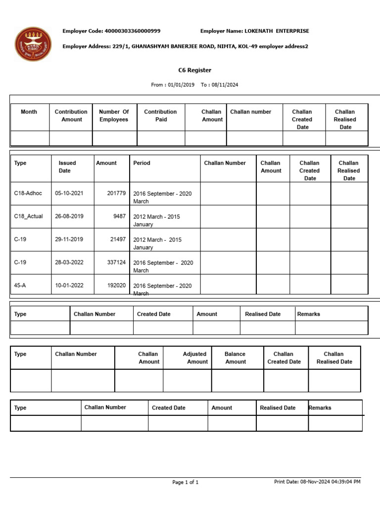 Lokenath Enterprise Contribution Summary | PDF