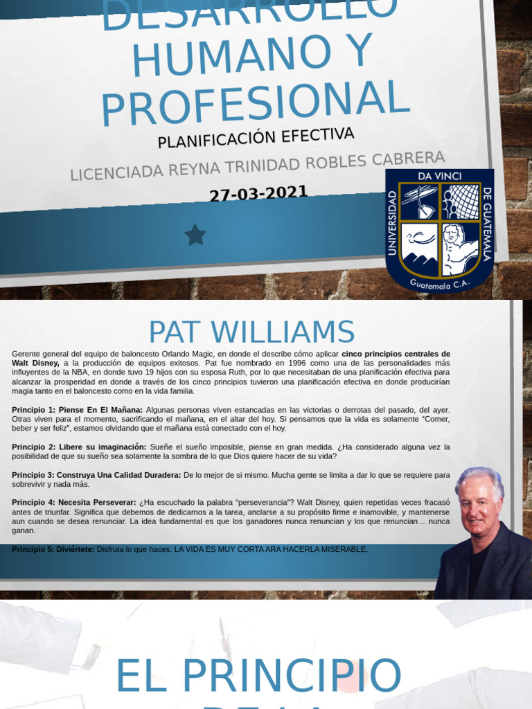 7ma. Clase Desarrollo Humano y Profesional | PDF | Planificación