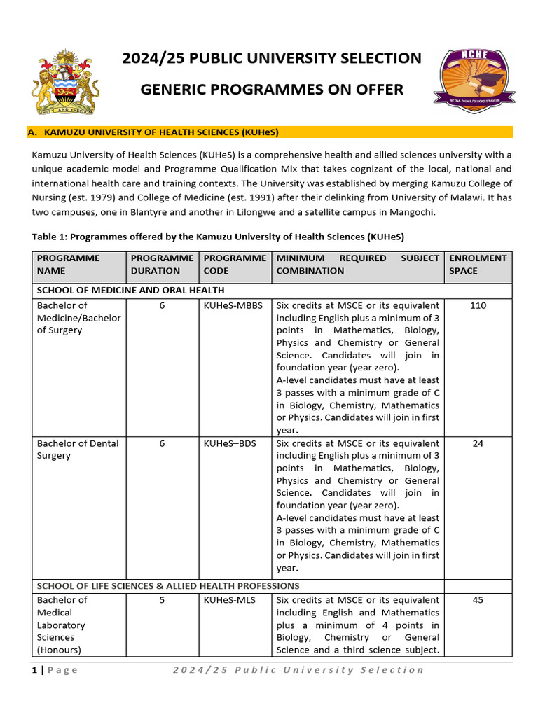 2024/25 Public University Programmes Guide | PDF | Bachelor's Degree ...